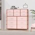 US GARVEE Dresser for Bedroom with 12 Drawer  Entryway  Storage Organizer Unit with Fabric  Sturdy Metal Frame  Wood Tabletop  Easy Pull Handle   Pink