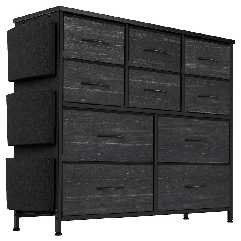 US GARVEE Dresser with 10 Drawers, Dressers & Chest of Drawers with Wood Tabletop for Bedroom Living Room Entryway - Oak Ash Color