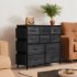 US GARVEE Dresser with 10 Drawers  Dressers   Chest of Drawers with Wood Tabletop for Bedroom Living Room Entryway   Oak Ash Color