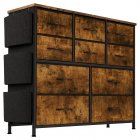 US GARVEE Dresser with 10 Drawers, Dressers & Chest of Drawers with Wood Tabletop for Bedroom Living Room Entryway - Rustic Brown