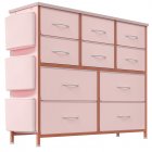 US GARVEE Dresser with 10 Drawers, Dressers & Chest of Drawers with Wood Tabletop for Bedroom Living Room Entryway - Pink
