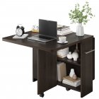 US GARVEE Drop Leaf Small Space Saving Folding Dining Table, Dark Walnut