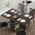 US GARVEE Drop Leaf Small Space Saving Folding Dining Table  Dark Walnut