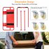 US GARVEE Drywall Cart 1600Lbs Load Capacity Heavy Duty Panel Dolly Cart with Four Swivel Casters Red