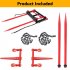 US GARVEE Dual Prong 43 Inch Hay Bale Spear Attachment 3000 LB Capacity Front Skid Steer Tractor Loader