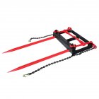 US GARVEE Dual Prong 43 Inch Hay Bale Spear Attachment 3000 LB Capacity Front Skid Steer Tractor Loader