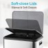 US GARVEE Dual Trash Can Stainless Steel 2 x 4 Gal  Garbage Can Steel Pedal Recycle Bin