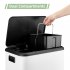 US GARVEE Dual Trash Can Stainless Steel 2x15L Garbage Can Steel Pedal Recycle Bin with Lid