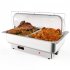 US GARVEE Electric Chafing Dish Set with Temperature Control Roll Top Stainless Steel Chafer