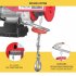 US GARVEE Electric Hoist 440 LBS 110V Electric Wire Crane Lift Electric Hoist Crane Power System Red