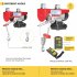 US GARVEE Electric Hoist 440 LBS 110V Electric Wire Crane Lift Electric Hoist Crane Power System Red