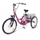 US GARVEE Electric Trike 7-Speed Adult Electric Tricycle Folding Electric Tricycle with Basket