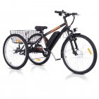 US GARVEE Electric Trike 7-Speed Adult Electric Tricycle with Basket 3-Wheel Electric Bike