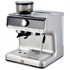 US GARVEE Espresso Coffee Machine with Grinder, 20 Bar Semi-Automatic Espresso Maker with Milk Frother Steamer Wand for Cappuccino, Latte, Macchiato, 2.8 L Water Tank, PID Temperature Control,Bright Silver