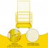 US GARVEE Foldable Forklift Safety Cage 43x45 Inch Forklift Work Platform 1500LBS Load Capacity