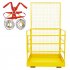 US GARVEE Foldable Forklift Safety Cage 43x45 Inch Forklift Work Platform 1500LBS Load Capacity
