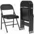 US GARVEE Folding Chairs Set of 4  PU Upholstered  Metal Frame  350 lbs Capacity  Portable  Dining Room  Office  Camping