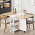 US GARVEE Folding Dining Table 1  50  D x 31 4  W x 29 5  H  Pear Wood Color and White