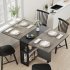 US GARVEE Folding Dining Table with 2 Tier Storage  Extendable Kitchen Table  Drop Leaf Table  Rectangle Dining Room Tables Set for 4  Space Saving Collapsible 
