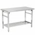 US GARVEE Food Prep Worktable  24 x 60 Inches Stainless Steel Folding Workbench with Adjustable Shelf  Utility Table for Restaurant  Kitchen  Garage