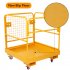 US GARVEE Forklift Safety Cage 1150LBS Capacity Heavy Duty Collapsible Work Platform Forklift With 4 Universal Wheels