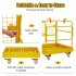 US GARVEE Forklift Safety Cage 36x36 Inch Heavy Duty Collapsible Forklift Yellow