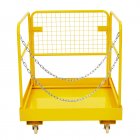US GARVEE Forklift Safety Cage 36x36 inch For 1 Or 2 People Forklift Man Basket 1200 Lbs Foldable