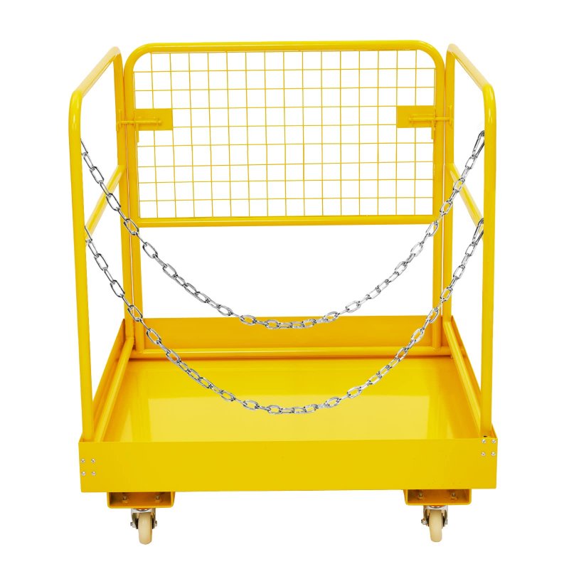 US GARVEE Forklift Safety Cage 36x36 inch For 1 Or 2 People Forklift Man Basket 1200 Lbs Foldable