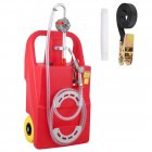 US GARVEE Fuel Caddy 32 Gallon Portable Fuel Tank On Wheels With Manual Fueling Nozzle 360° Swivel Connector