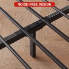 US GARVEE Full Size Bed Frame with Wooden Headboard & Footboard, Metal Platform, 14