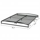 US GARVEE Full Size Metal Bed Frame, Low Profile, Unique Arch Design, Sturdy Steel Slats, Noise-Free, Easy Assembly, Black, Suitable for Families