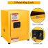 US GARVEE Galvanized Steel Safety Cabinet Flammable Liquids Storage Cabinet 17x17x18 inches Yellow