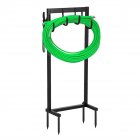 US GARVEE Garden Hose Holder Water Hose Holder with 4 Solid Spikes Heavy Duty 6 Hooks