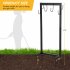 US GARVEE Garden Hose Holder Water Hose Holder with 4 Solid Spikes Heavy Duty 6 Hooks