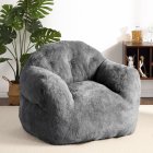 US GARVEE Giant Bean Bag Chair Sofa + High-Density Foam + Ergonomic Design + Super Soft Faux Fur + Non-Slip Underside + Armrests + Living Room, Bedroom