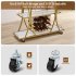 US GARVEE Gold Bar Cart with Wheels 3 Tier Bar Serving Cart with Glass Holder and Wine Rack