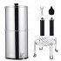 US GARVEE Gravity fed Water Filter System 2 25G Stainless Steel Water Filter System for Home Camping