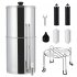 US GARVEE Gravity fed Water Filter System 2 25G Stainless Steel Water Filter System for Home Camping