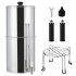 US GARVEE Gravity fed Water Filter System 2 25G Stainless Steel Water Filter System for Home Camping