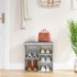US GARVEE Grey Shoe Bench   Storage   3 Tier Adjustable Shelf   Particleboard   Cushioned Top   Entryway  Hallway  Living Room