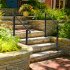 US GARVEE Handrails for Outdoor Steps Fits 1 3 Steps Mattle Wrought Iron Handrail Stair Rail Black