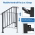 US GARVEE Handrails for Outdoor Steps Adjustable Stair Railing Staircase Handrail with Installation Kit