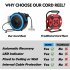 US GARVEE Heavy Duty Cord Reel 50ft Retractable Extension Power Cord 14 AWG 3C SJTOW Blue