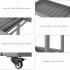 US GARVEE Heavy Duty Utility Cart All Weather HDPE Rolling Service Trolley Corrosion and Wear Resistant