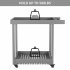US GARVEE Heavy Duty Utility Cart All Weather HDPE Rolling Service Trolley Corrosion and Wear Resistant