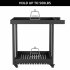 US GARVEE Heavy Duty Utility Cart All Weather HDPE Rolling Service Trolley Corrosion and Wear Resistant Grey