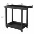 US GARVEE Heavy Duty Utility Cart All Weather HDPE Rolling Service Trolley Corrosion and Wear Resistant Grey