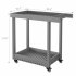 US GARVEE Heavy Duty Utility Cart All Weather HDPE Rolling Service Trolley Corrosion and Wear Resistant