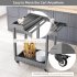 US GARVEE Heavy Duty Utility Cart All Weather HDPE Rolling Service Trolley Corrosion and Wear Resistant