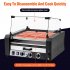 US GARVEE Hot Dog Roller 11 Rollers 30 Hot Dogs Capacity 1850W Stainless Sausage Grill Cooker Machine